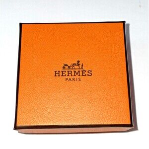 Authentic Hermes Paris Orange Ring Box 2.5" x 2.5"  x 1 -1/4"" NO tissue READ